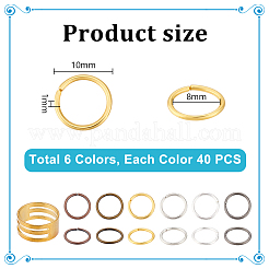1 коробка 6 кольца прыжок цвет железа IFIN-PH0001-10mm-08