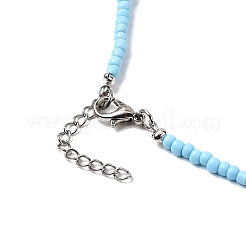 2шт 2 цвета набор ожерелья из стеклянного бисера&nbsp;NJEW-FZ00030