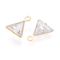 Подвески из латуни с прозрачным фианитом ZIRC-T017-01KCG