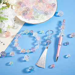 90шт 3 стиля прозрачные акриловые бусины MACR-PH0001-81