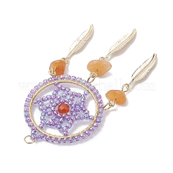 Большие подвески из натурального красного авантюрина&nbsp;PALLOY-MZ00231-02