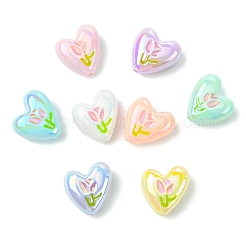 8 шт. 8-х цветные УФ-покрытия акриловые бусины&nbsp;MACR-YW0004-29