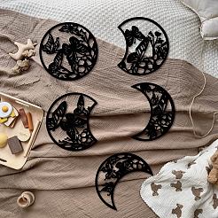 Деревянный кулон с фазой луны HJEW-WH20013-001