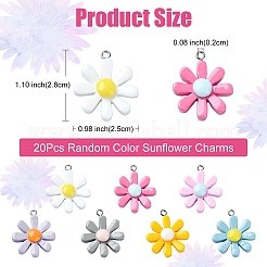 Подвески из непрозрачной смолы 20 шт.&nbsp;RESI-YW0001-62