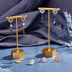 4 пара 2-х цветных сережек-гвоздиков из нержавеющей стали 304 STAS-UN0038-06