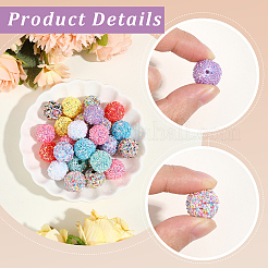 26pcs 13 styles de perles acryliques opaques&nbsp;MACR-PA0001-85
