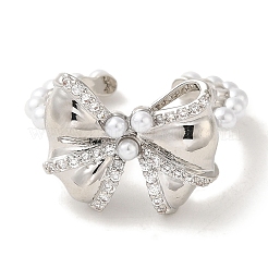 Кольца-манжеты из латуни с микропаве из кубического циркония RJEW-H228-22P