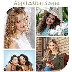 32 шт. 2 заколки для волос из пластиковой кожи аллигатора в виде ростков фасоли PHAR-CP0001-19