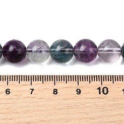 Естественно радуги флюорита круглые бусинки пряди G-P070-31-10mm