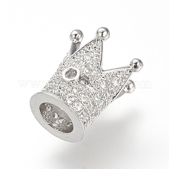 Perline zirconi micro pave  in ottone&nbsp;ZIRC-S053-YS009-3