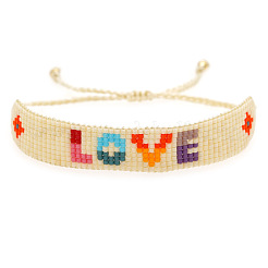 Браслеты из плетеного бисера Bohemia Love & Rhombus из стеклянных бусин&nbsp;CX8298-1