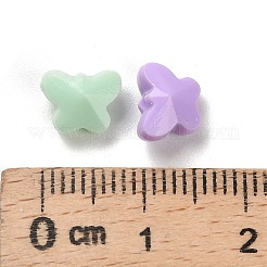 不透明なアクリルビーズ  蝶  多面カット  ミックスカラー  6.5x8x4.5mm  穴：1.2mm  4000個/ 500g&nbsp;SACR-D009-02N