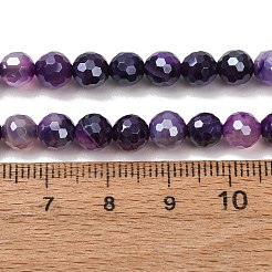 Chapelets de perles en agate naturelle électrolytique&nbsp;G-B191-A07-6mm-10
