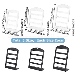 6 шт. 6 стиля 4-уровневые полипропиленовые пластиковые наклонные подставки для сережек&nbsp;EDIS-DR0001-03