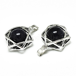 Синтетический синий авантюрин подвески&nbsp;G-R485-01I