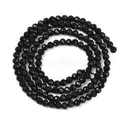 Natürlich gefärbte und erhitzte schwarze Onyxperlenstränge&nbsp;LS-G-A129-3mm-25
