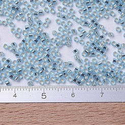 MIYUKIデリカビーズ  シリンダー  日本製シードビーズ  11/0  （db0044)シルバーライニングアクア  1.3x1.6mm  穴：0.8mm  約20000個/袋  100 G /袋&nbsp;SEED-J020-DB0044