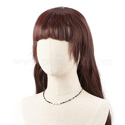 女性のためのシェルスターとガラスビーズのネックレス  カラフル  17.09インチ（43.4cm）&nbsp;NJEW-JN03910-03