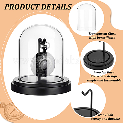 Transparente Glasuhr Glocke Display Cloche Kuppel&nbsp;ODIS-WH0080-05A