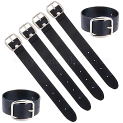 6 шт. черный искусственная кожа pu регулируемые брюки удлинитель талии&nbsp;FIND-CL0001-30