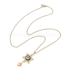 Стеклянные бусины и смоляные подвески в виде солнца и сердца от сглаза NJEW-MZ00100