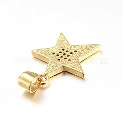 Pendenti in zirconi cubici trasparenti in micro pavè di ottone&nbsp;ZIRC-L085-85G