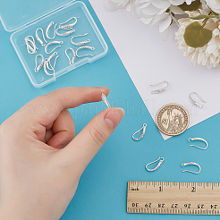 20 шт. латунные крючки для сережек из прозрачного кубического циркония&nbsp;KK-ME0002-54