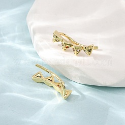 Boucles d'oreilles à clous en laiton pavé de zirconiums cubiques&nbsp;KK-CBAA351-10G