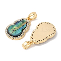 Латунные микропаве прозрачные подвески с фианитом&nbsp;KK-Q030-08G