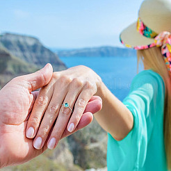 4 шт. 4 стиля манжетных подушечек из нержавеющей стали с кольцами&nbsp;FIND-LP0001-09