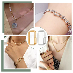 2 шт. 2 цвета 925 стерлингового серебра запирающийся карабин&nbsp;STER-UN0001-92