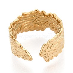 Ионное покрытие (ip) 304 нержавеющая сталь манжеты кольца для женщин&nbsp;RJEW-N052-07G