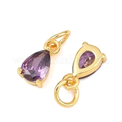 Charms in ottone zirconi a pavé di ottone&nbsp;KK-K340-51G