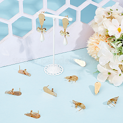 10 шт. фурнитура для сережек-гвоздиков из нержавеющей стали 304&nbsp;STAS-SP0001-88B-G