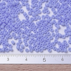 MIYUKIラウンドロカイユビーズ  日本製シードビーズ  11/0  （rr494)不透明瑪瑙青  2x1.3mm  穴：0.8mm  約50000個/ポンド&nbsp;SEED-G007-RR0494