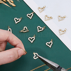 Подвески из кубического циркония с покрытием из латуни&nbsp;ZIRC-HS0001-12