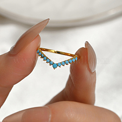 925 серебряное кольцо с V-образной формой и паве из кубических цирконий для женщин DZ3056-3