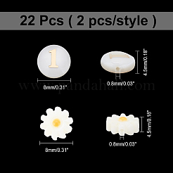 22шт 10 стиля натуральных пресноводных бусин из ракушек&nbsp;SHEL-AR0001-04
