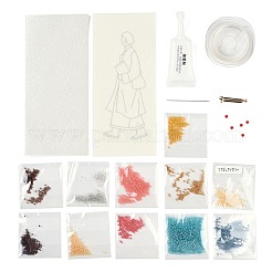 Наборы для изготовления броши Миюки из бисера «Идущая девочка» DIY-H165-01E