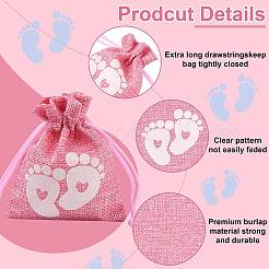 Borse con coulisse in poliestere a forma di impronta di bambino&nbsp;ABAG-FZC0001-01B