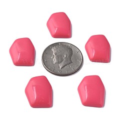オペークアクリルカボション  不規則な六角形  濃いピンク  25.5x19.5x5.5mm  約253個/500g&nbsp;MACR-S373-143-A10