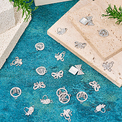 24шт 6 стиля подвески из сплава с кристаллами и стразами&nbsp;FIND-TA0006-20P