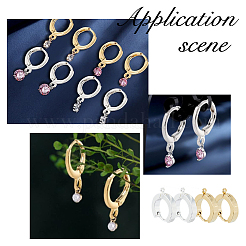 24 шт. 2 цвета 201 нержавеющая сталь серьги-кольца Huggie Hoop фурнитура STAS-DC0015-46