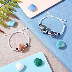 Регулируемый плетеный нейлоновый шнур макраме мешочек изготовление браслета AJEW-SW00013-16