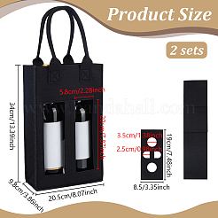 Tragetaschen aus Filzstoff für Rotweinverpackungen&nbsp;ABAG-WH0068-008A