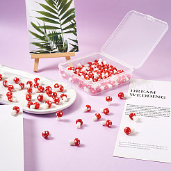 5 нити грибов ручной работы лэмпворк бусины нити LAMP-CD0001-09