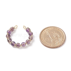 Кольцо-манжета с натуральным и синтетическим драгоценным камнем RJEW-JR00488