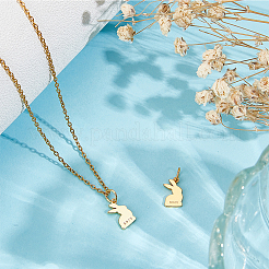 2 шт. 925 подвески в виде кролика из стерлингового серебра&nbsp;STER-BBC0008-28