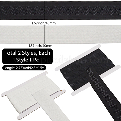 5м 2-цветные полиэстеровые нескользящие силиконовые эластичные захватные ленты для шитья одежды SRIB-GF0001-46