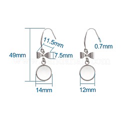 Ganci per orecchini in acciaio inossidabile chirurgico 316&nbsp;X-STAS-TAC0001-01D